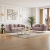 Amora 3 Seater Fabric Sofa in Faded Lilac Pink Velvet