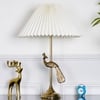 Torre Brass Finish Aluminium Table Lamp With White  Cotton Shade