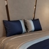 Stoa Paris 300TC UltrSatin Super King Bedsheet with 2 Pillow Covers Satin Super Mystique Blue Grey