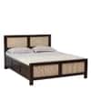Rita Solid Wood Rattan Cane Designed King Size Box Storage Bed In Tubbeco Finish