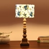 Devansh Multicolor Cotton Table Lamp With Wood Natural Base (7X7X21.25 Inches)-15