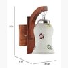 Devansh Solid Wood Electric Wall Light in Brown Colour with Multi Shade Count of 1 Light
