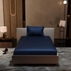 Stoa Paris 300TC UltrSatin Single Bedsheet Set Satin Single Mystique Blue