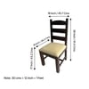 Newport Solid Wood Dining Chair in Dark Walnut Finish & Beige Colour - Set of 2