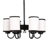 Devansh Dual Black Wallmounted Lamp With Cotton Off-White Shade
