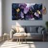 The Castle Decor Flower Art Wall Painting Wooden Framed 27x48 Inch