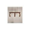 Hexagram 3 Series Brown Solid Wood Cluster Hanging Light