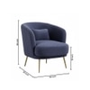 CITIUM Fabric Accent Chair in Blue Colour