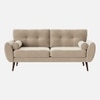 Faro Velvet 3 Seater Sofa in Cream Colour