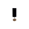 Marilynne Black Fabric Shade Table Lamp with Natural Wooden Base