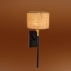 Devansh Metal Electric Wall Light in Black Colour with White Shade Count of 1 Light