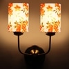 Devansh Metal Electric Wall Light in Gold Colour with Multi Shade Count of 2 Lights