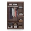 Hilton 3 Door 3 Drawer Wardrobe With Mirror and Lock in Chestnut Acacia Finish