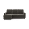 Apollo Sofa (Colour : Smoke, Cushion : Soft, Back Type : High Back, Seating Capacity : Left Aligned 2 Seater + Left Aligned Chaise + Ottoman)