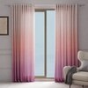 Stoa Paris Sheer Ombre Printed Long Door Curtain, Aesthetic Curtain with  Light Filtering Balcony,  Set of 1 Parda, Crimson Hour - Pink