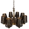 Devansh Gold Antique Wall Mounted Lamp With Black  Cotton Shade