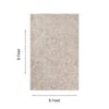 Neulooms Handloom Knotted Reversible Flatweave Area Rug Wheat or Ivory 6x9