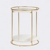 Two Layer Metal Side Table in Black Colour