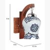 Devansh Solid Wood Electric Wall Light in Brown Colour with Multi Shade Count of 1 Light