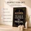 The Castle Decor Alcohol Quote Wall Art Framed Painting 16x24 Inch