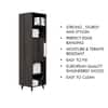 Hexa Engineered Wood Bookshelf Multipurpose Storage Rack in Flower Wenge Colour