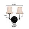 Devansh Dual Black Wallmounted Lamp With Beige Jute  Shade