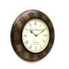 Wooden Decorative Brassfitted Round Rashi Wall Clock By Craft Tree