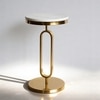 Aurora Metal Side Table in Gold Colour