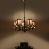 Devansh Wood Wall Mounted Lamp With Off-White Cotton Shade