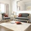 Helena 2 Seater Fabric Loveseat In Natural Colour