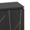 Dante Solid Wood Bar Cabinet (Black Finish)