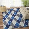 Imperial Knots Grey Trellis Hand Woven Dhurrie 4x6 Feet