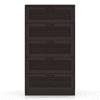 Bennis Engineered Wood Chest of 5 Drawers in Dark Walnut Finish