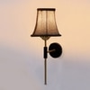 Devansh Metal Wall Mounted Lamp With Beige Jute Shade