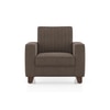 Apollo Neo 1 Seater Fabric Sofa in Daschund Brown Colour (Back Height : Regular, Cushion Type : Hard)
