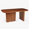 Attica Solid Wood Four Seater Dining Table in Brown Colour
