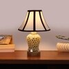 Devansh Multi Cotton Shade Lamp With Wood & Mosaic Glass Base For Decoration/Office/Home/Gifting/Study For Decoration/Office/Home/Gifting/Study