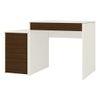 Eskada Study Desk cum Printer Table with 4 Handle Less Drawers in Ivory Coffee Walnut Colour