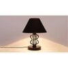 Adelyn Black cotton table lamp with iron base