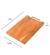 Ireka Home CrispEdge Acacia Wood Chopping Board with Metal Handle – Cutting Board