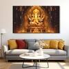 The Castle Decor Lord Ganesh Wall Art Framed Painting 27x48 Inch