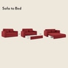 Camden 3 Seater Pull Out Sofa cum Bed In Salsa Red Colour