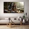 The Castle Decor Shiv Parvati Wall Painting Wooden Framed 27x48 Inch (Style 1)