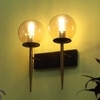 Eliante Modern Wall Lights Mild Steel & Glass Material Brown, Gold & Champaign Finish
