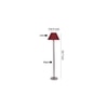 Denzel Maroon Cotton Shade Floor Lamp