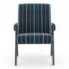 Chandigarh Lounge Chair in Indigo Stripe Colour