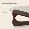 Noguchi Abstract Solid Wood Coffee Table In Dark Walnut Finish