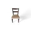 Newport wood Set of 2 Dining Chairs in Beige Mossy Fabric Cushioning with DARK WALNUT FINISH