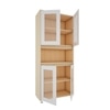 Mobley Display Bookcase Beige Teak And Frosty White