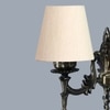 Devansh Metal Electric Wall Light in Antique Gold Colour with off-white Shade Count of 1 Light